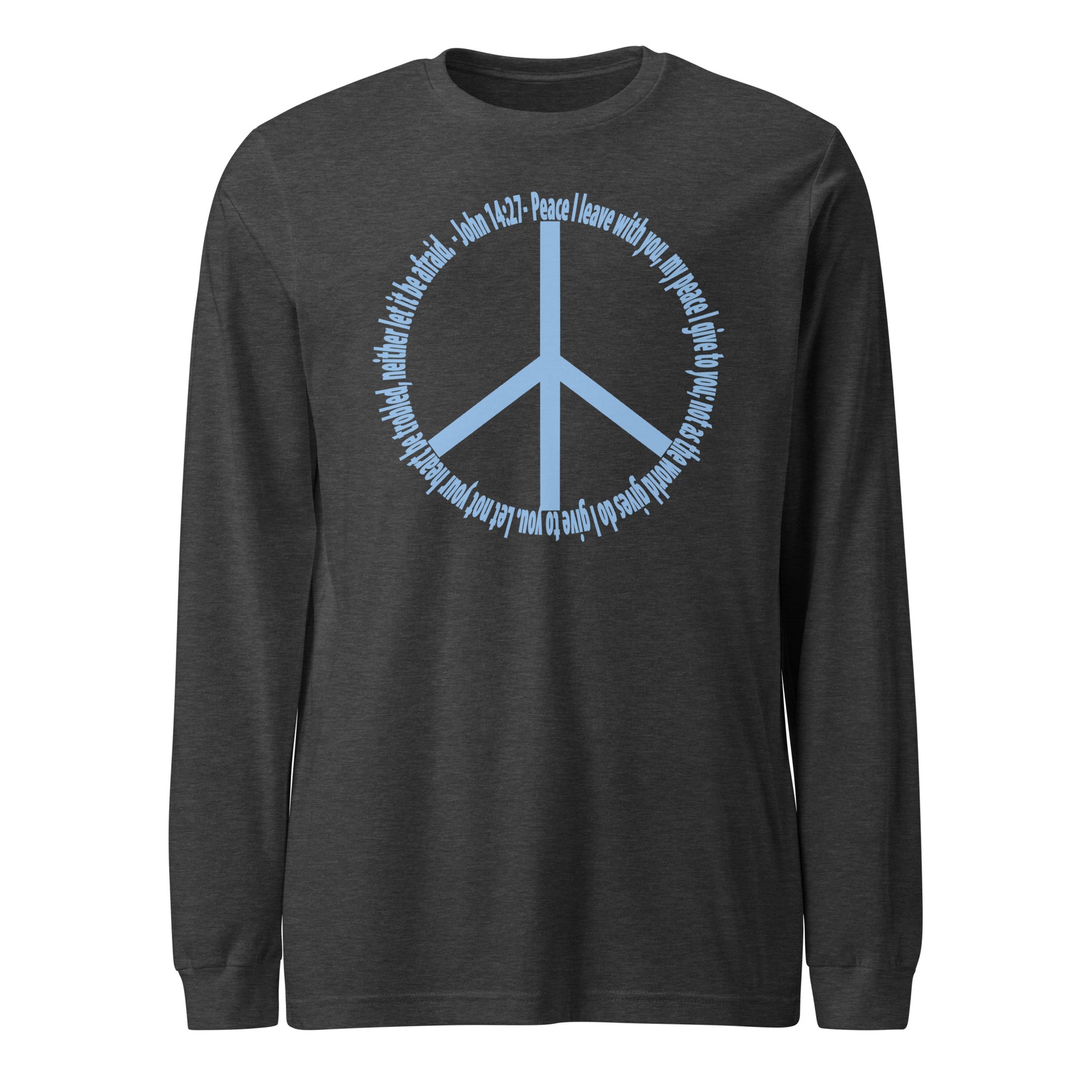 God’s Peace > World Peace long-sleeve t-shirt dark gray heather