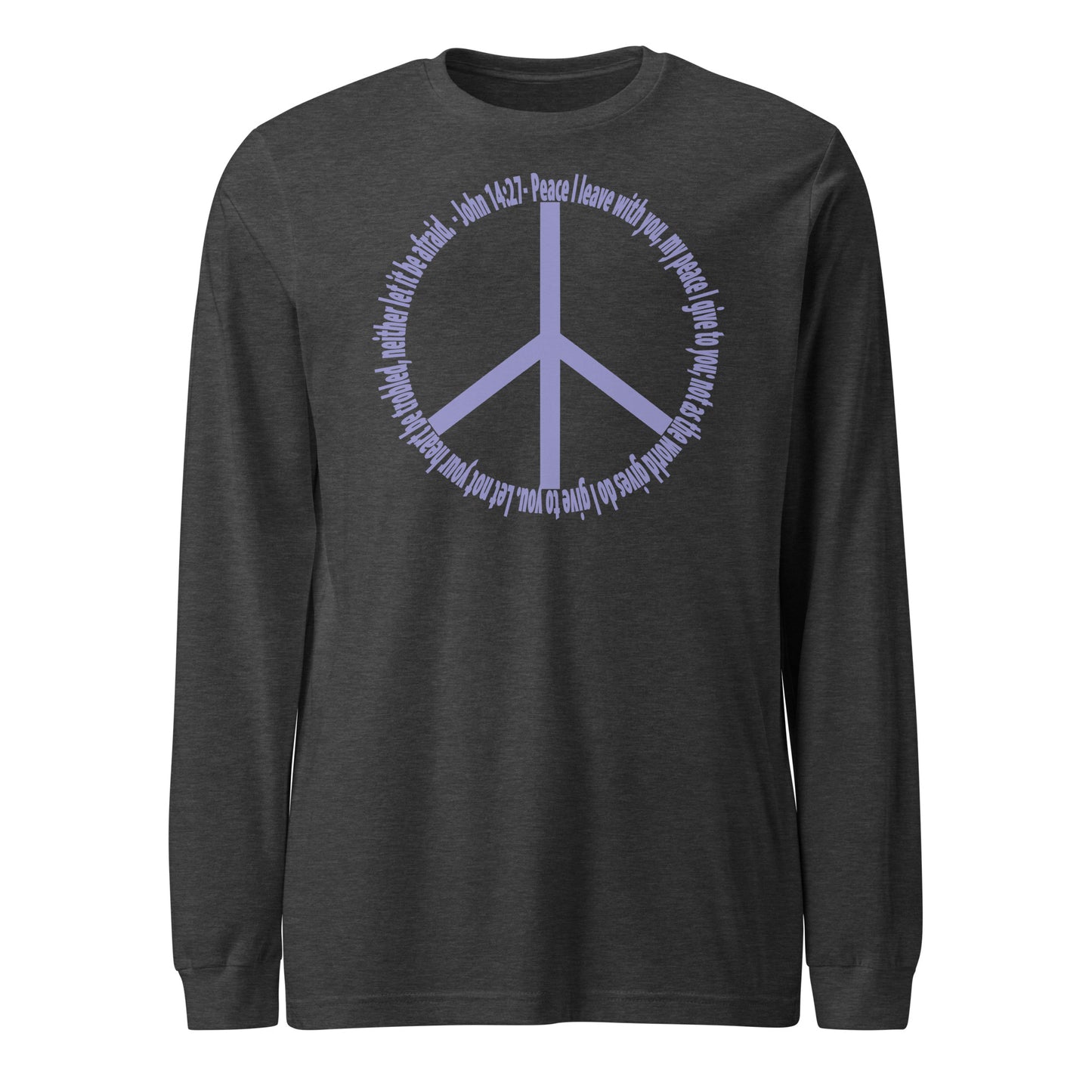 God’s Peace > World Peace long-sleeve t-shirt dark gray heather