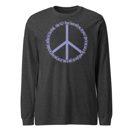 God’s Peace > World Peace long-sleeve t-shirt dark gray heather