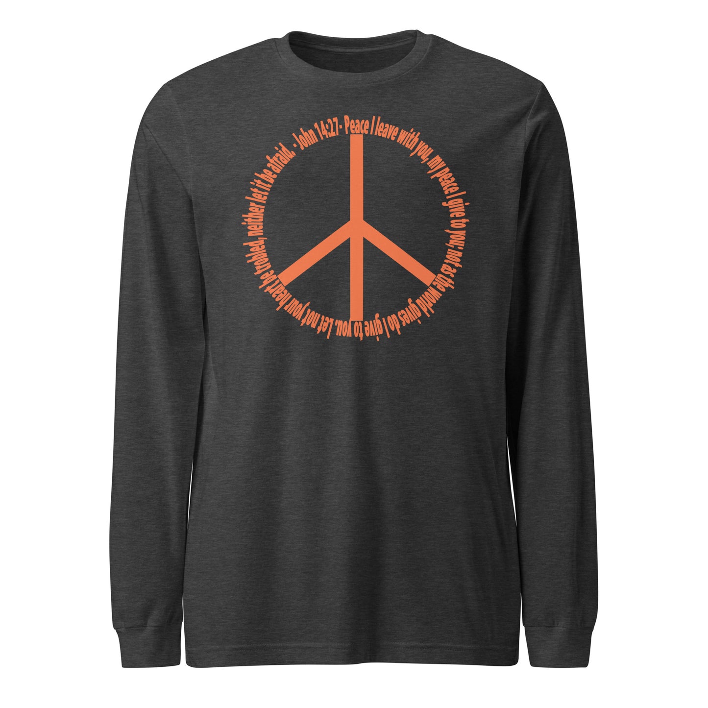 God’s Peace > World Peace long-sleeve t-shirt dark gray heather