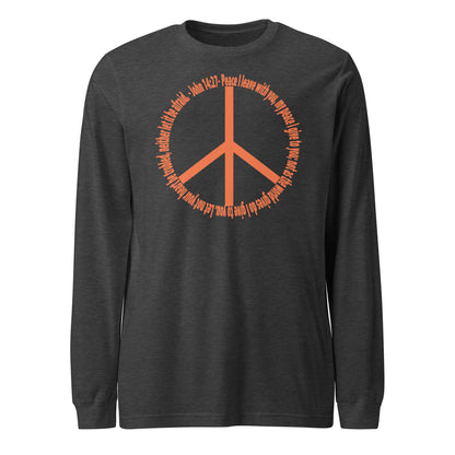 God’s Peace > World Peace long-sleeve t-shirt dark gray heather