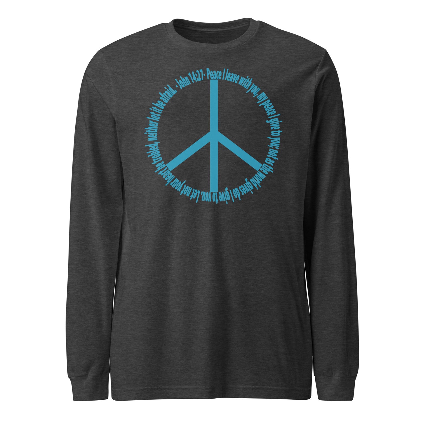 God’s Peace > World Peace long-sleeve t-shirt dark gray heather