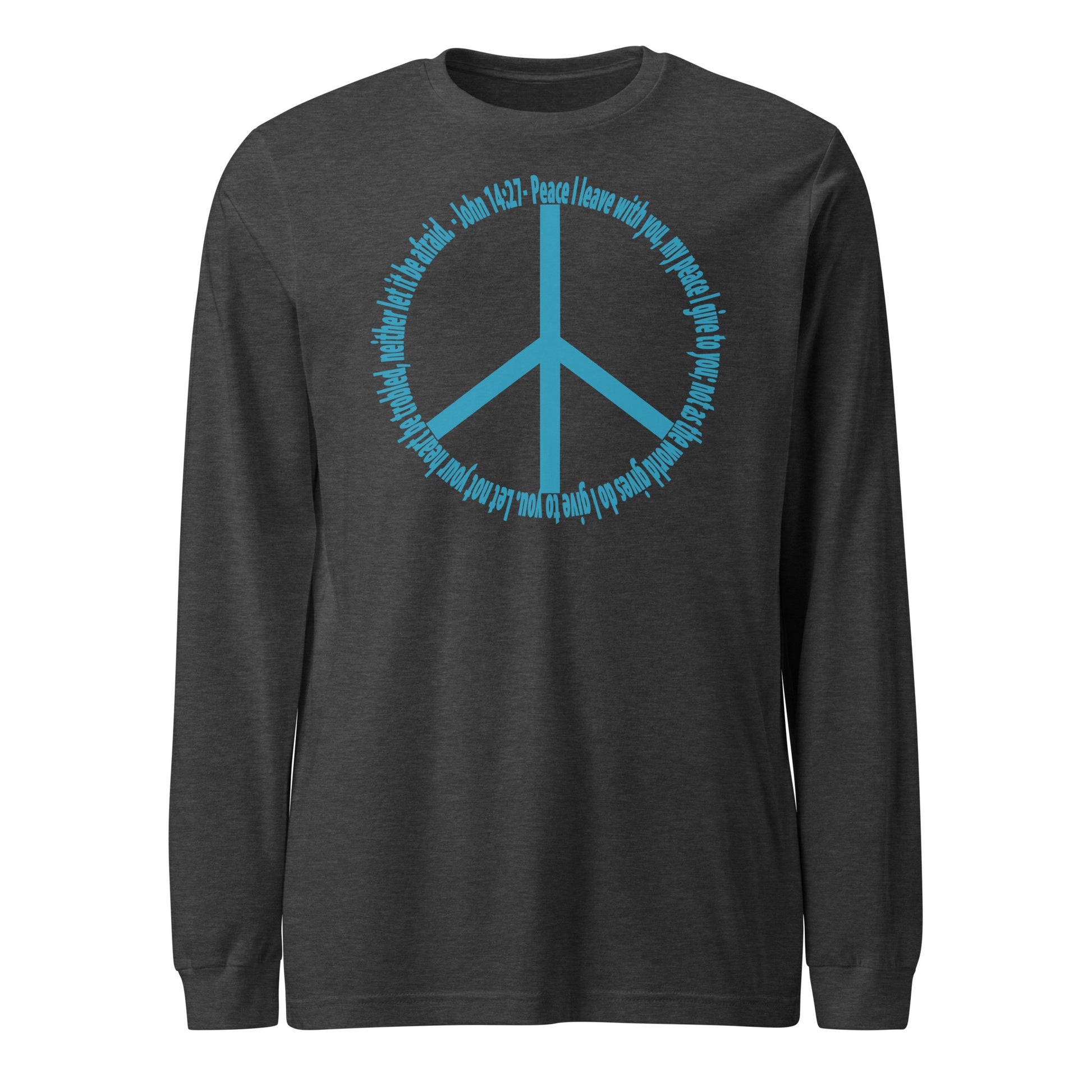 God’s Peace > World Peace long-sleeve t-shirt dark gray heather