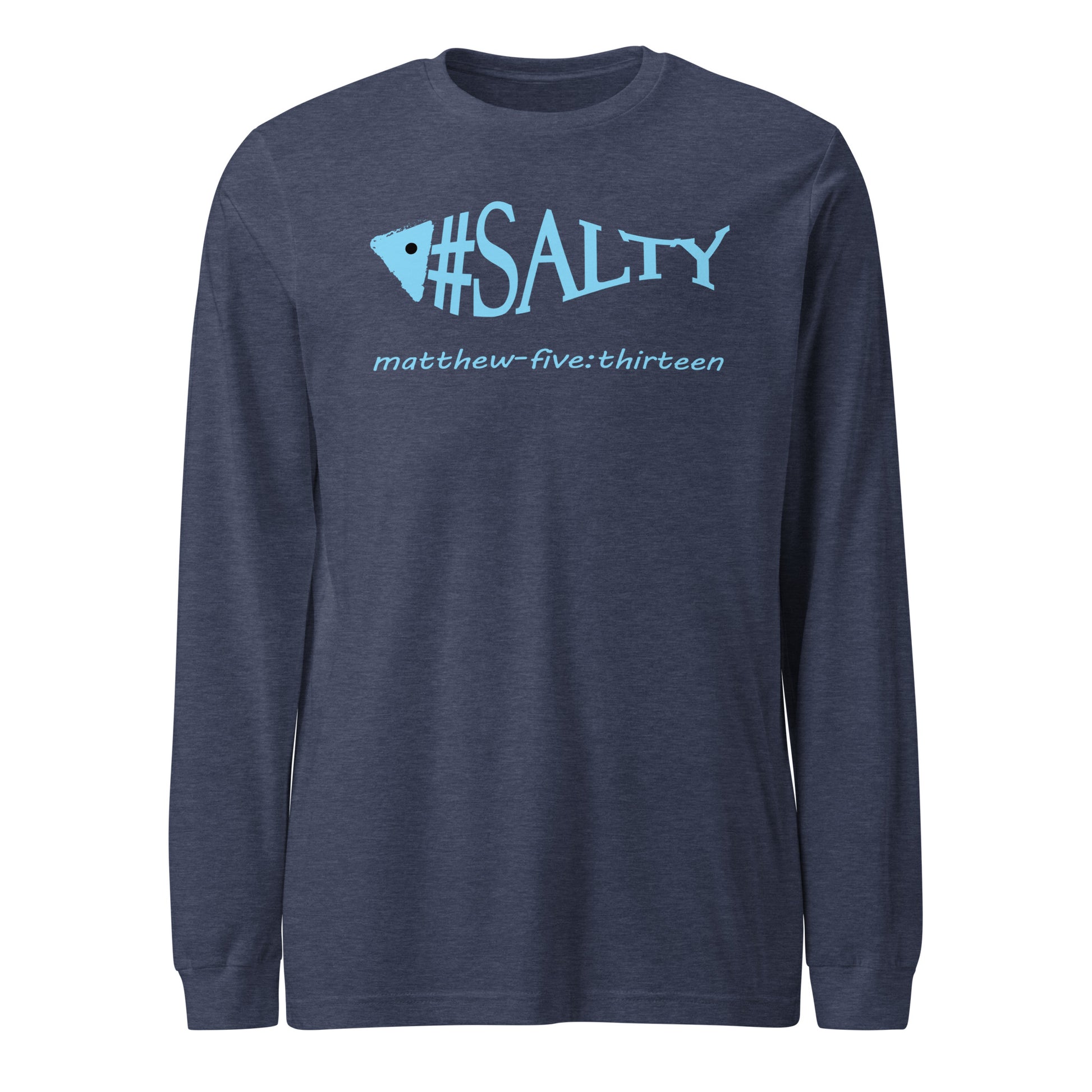 #Salty long-sleeve t-shirt heather navy