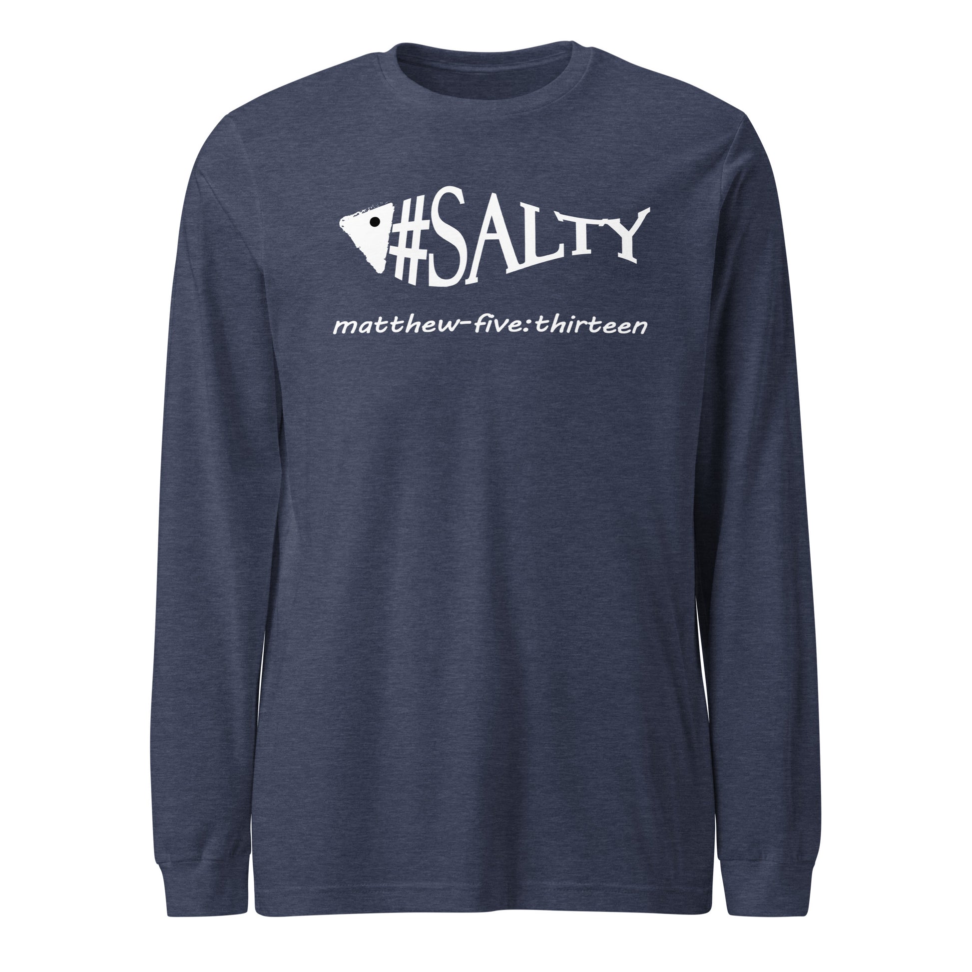 #Salty long-sleeve t-shirt heather navy