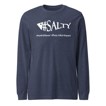 #Salty long-sleeve t-shirt heather navy