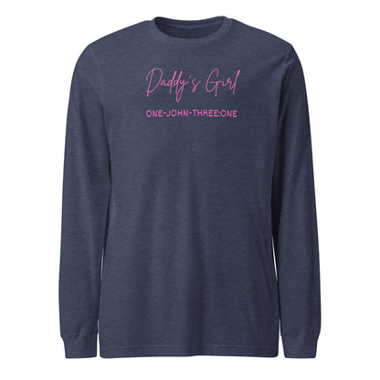 Daddy’s Girl long-sleeve t-shirt heather navy