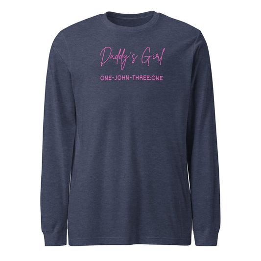 Daddy’s Girl long-sleeve t-shirt heather navy