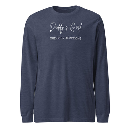 Daddy’s Girl long-sleeve t-shirt heather navy