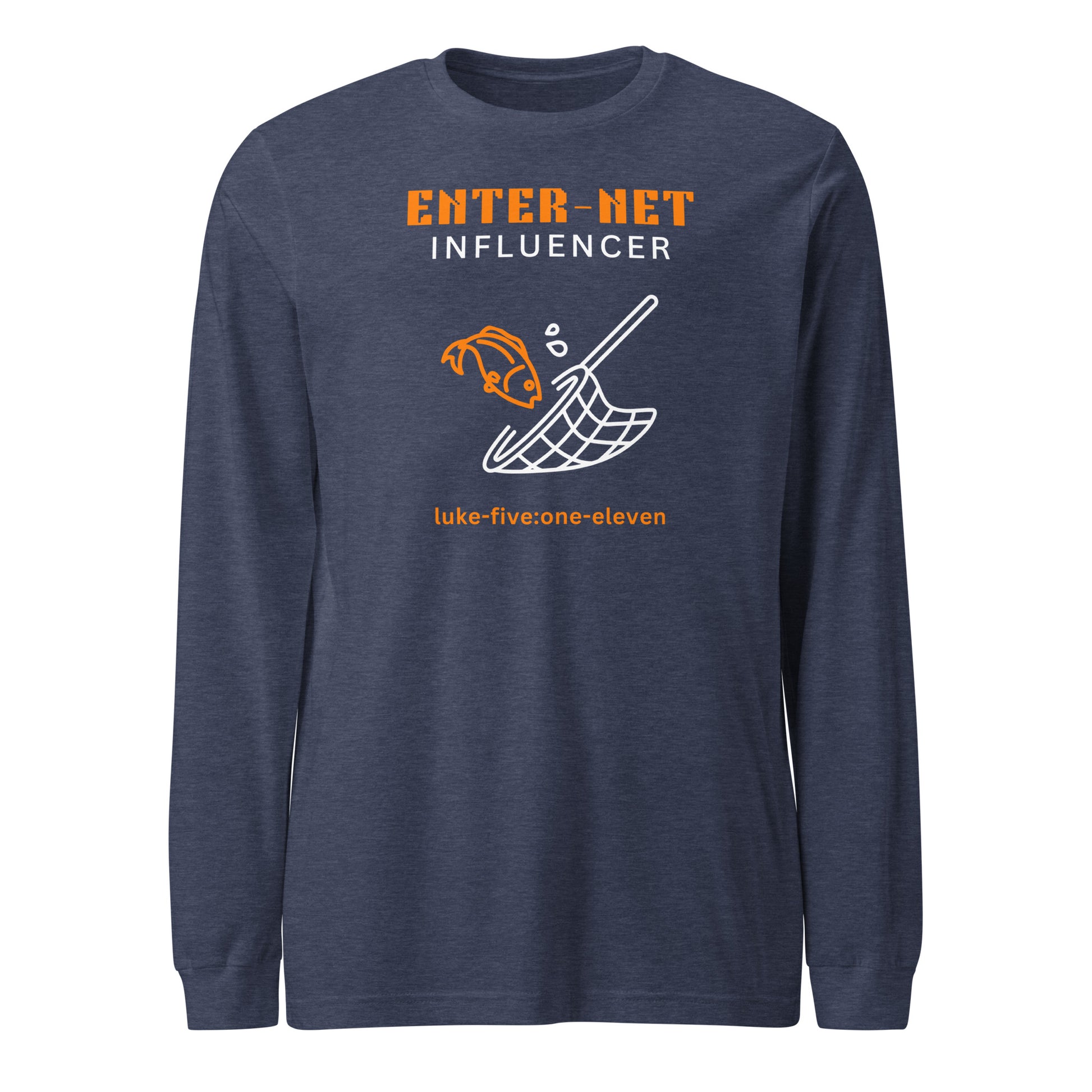 Enter-Net Influencer long-sleeve t-shirt heather navy