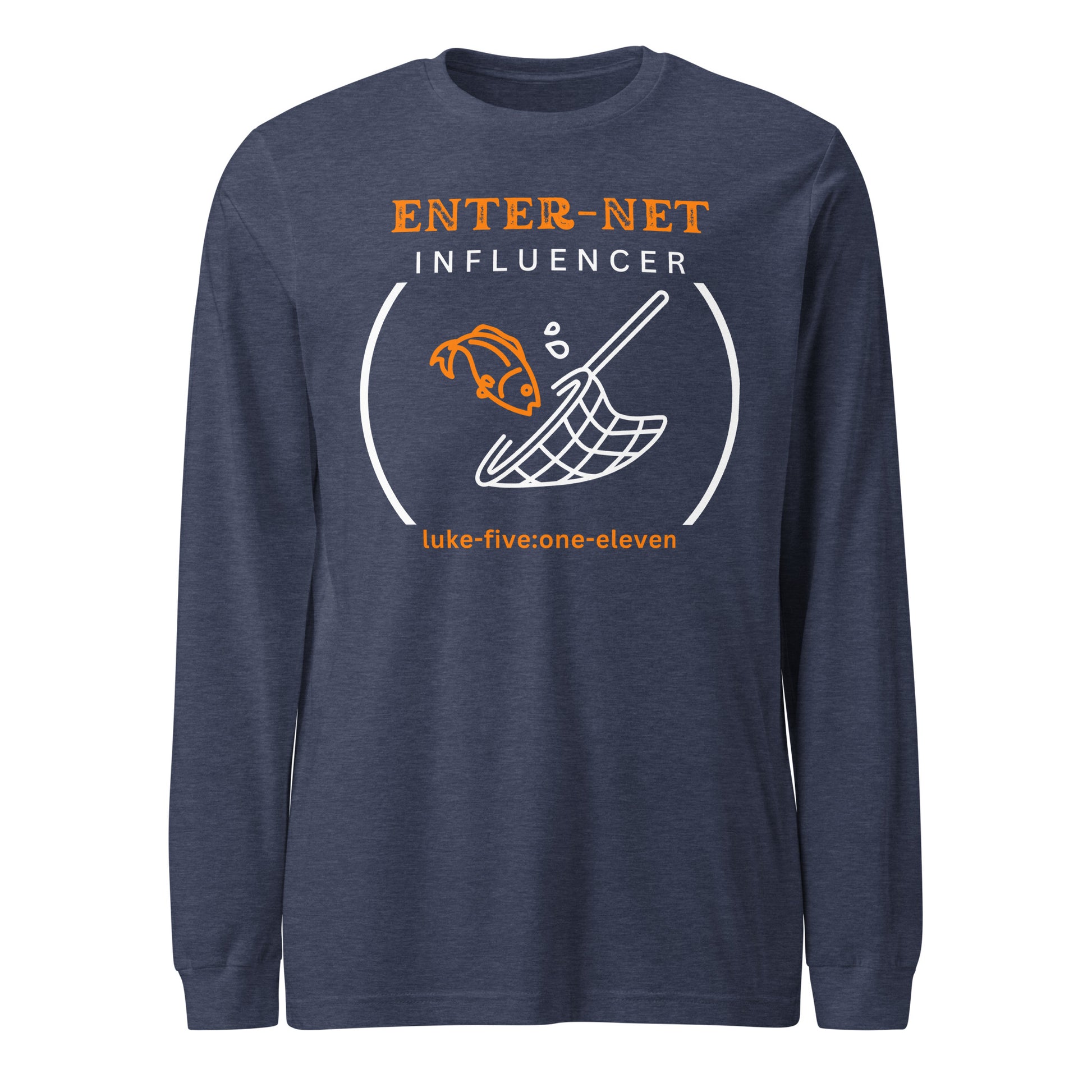 Enter-Net Influencer long-sleeve t-shirt heather navy