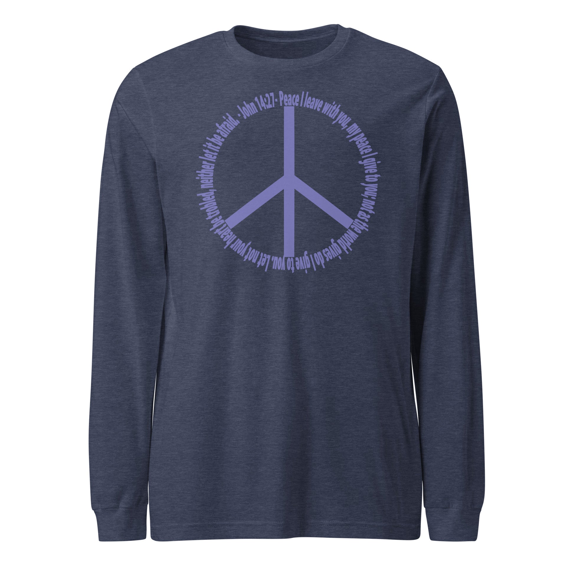 God’s Peace > World Peace long-sleeve t-shirt heather navy
