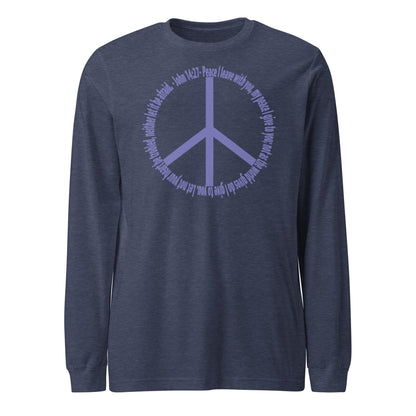 God’s Peace > World Peace long-sleeve t-shirt heather navy