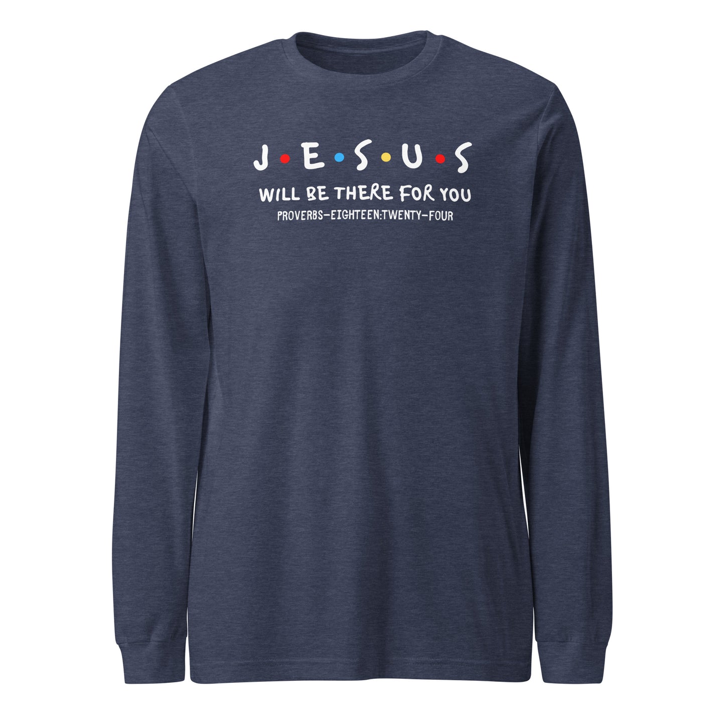 Jesus Is My Friend long-sleeve t-shirt heather navy