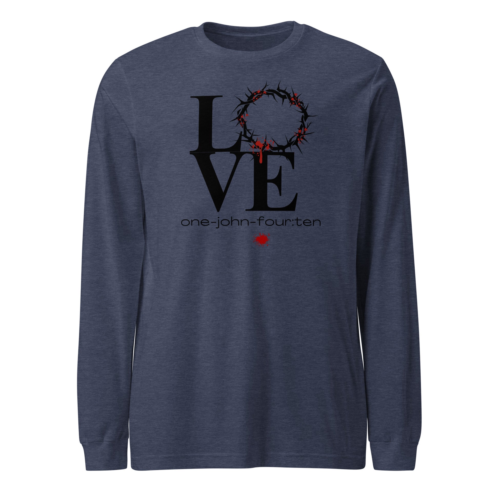 This is Love long-sleeve t-shirt heather navy