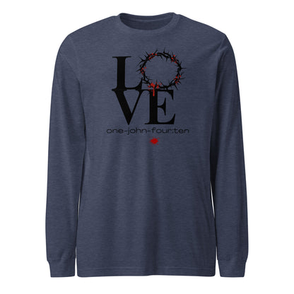 This is Love long-sleeve t-shirt heather navy