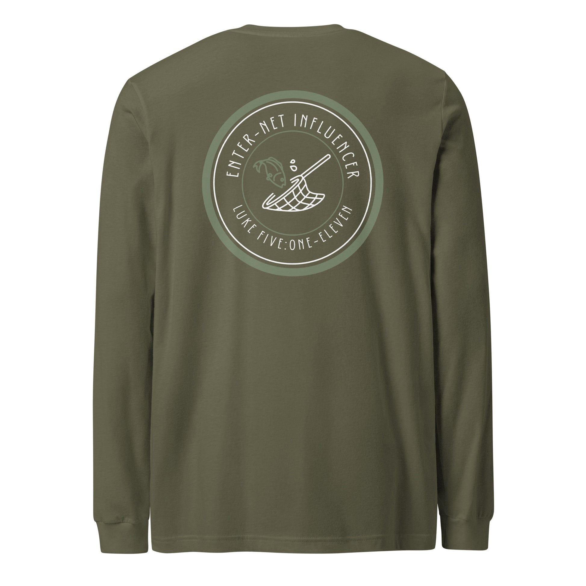 Enter-Net Influencer long-sleeve t-shirt military green
