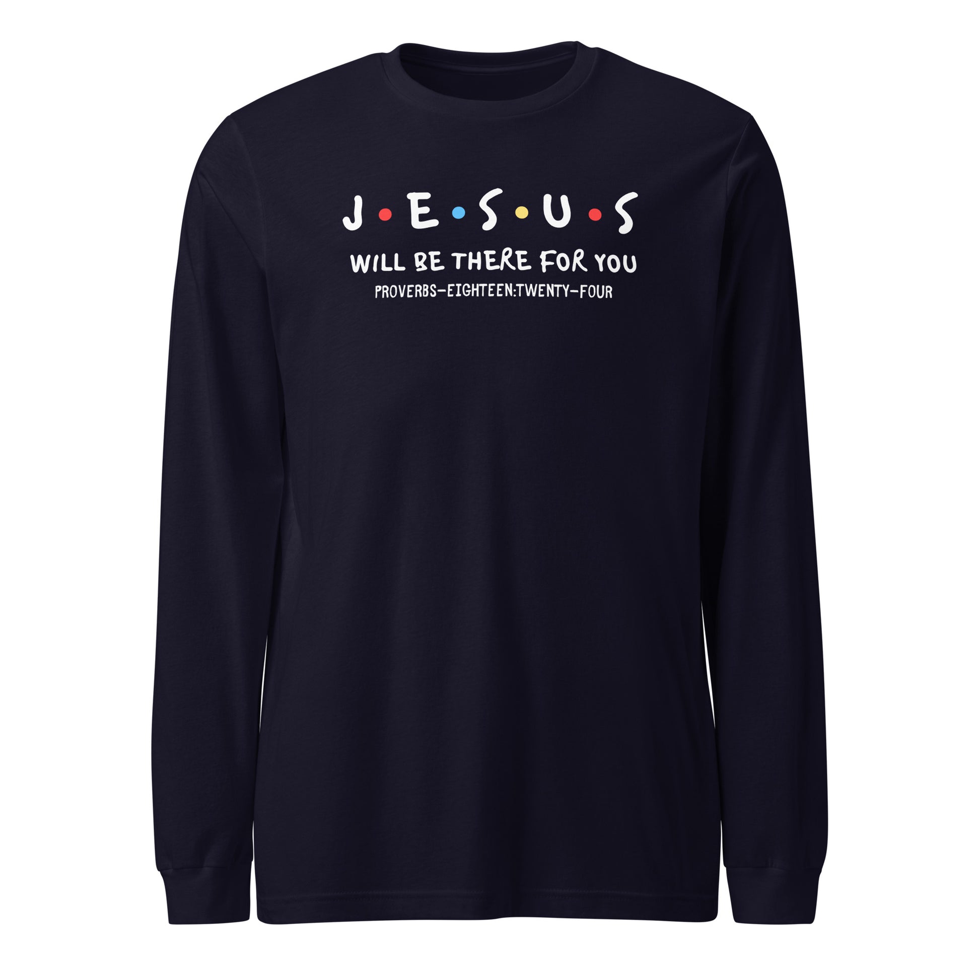 Jesus Is My Friend long-sleeve t-shirt navy blue