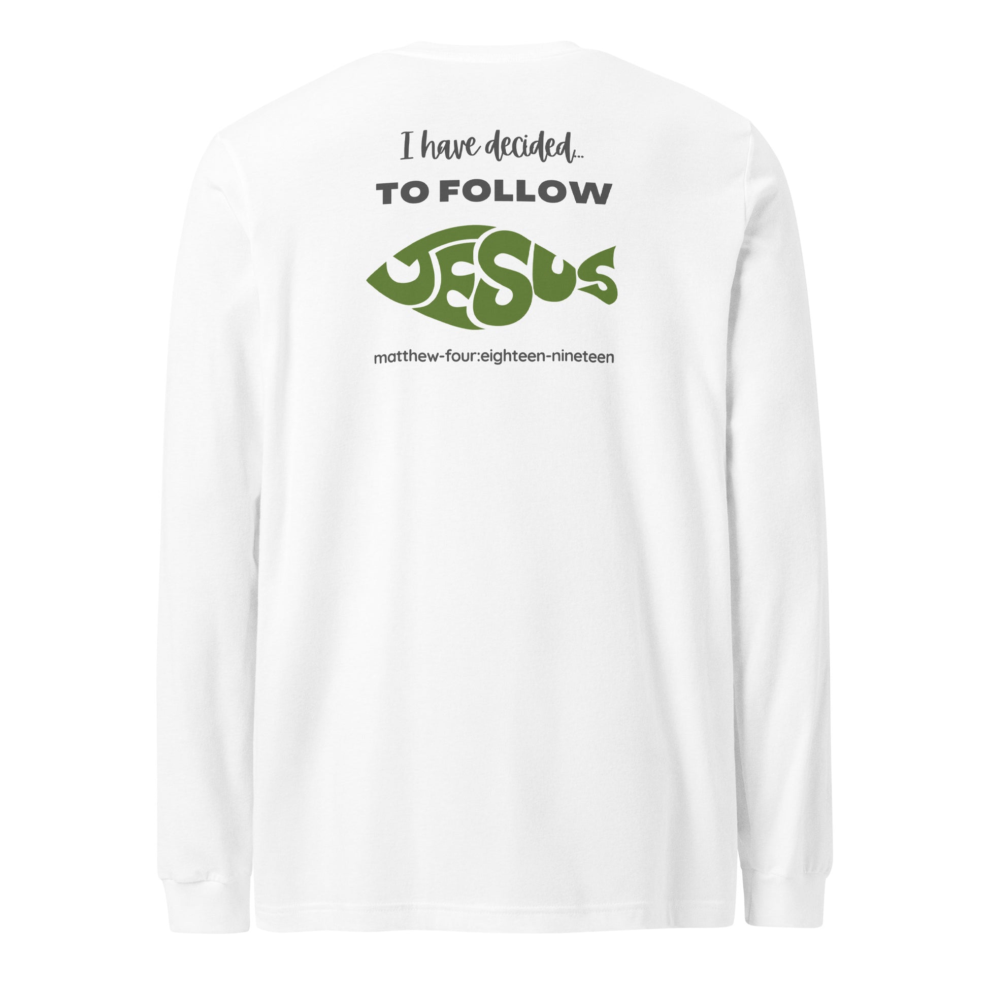 Follow Jesus long-sleeve t-shirt white