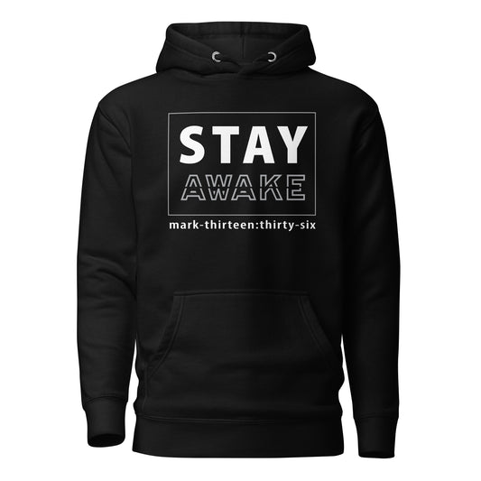 Stay Awake hoodie sweatshirt black