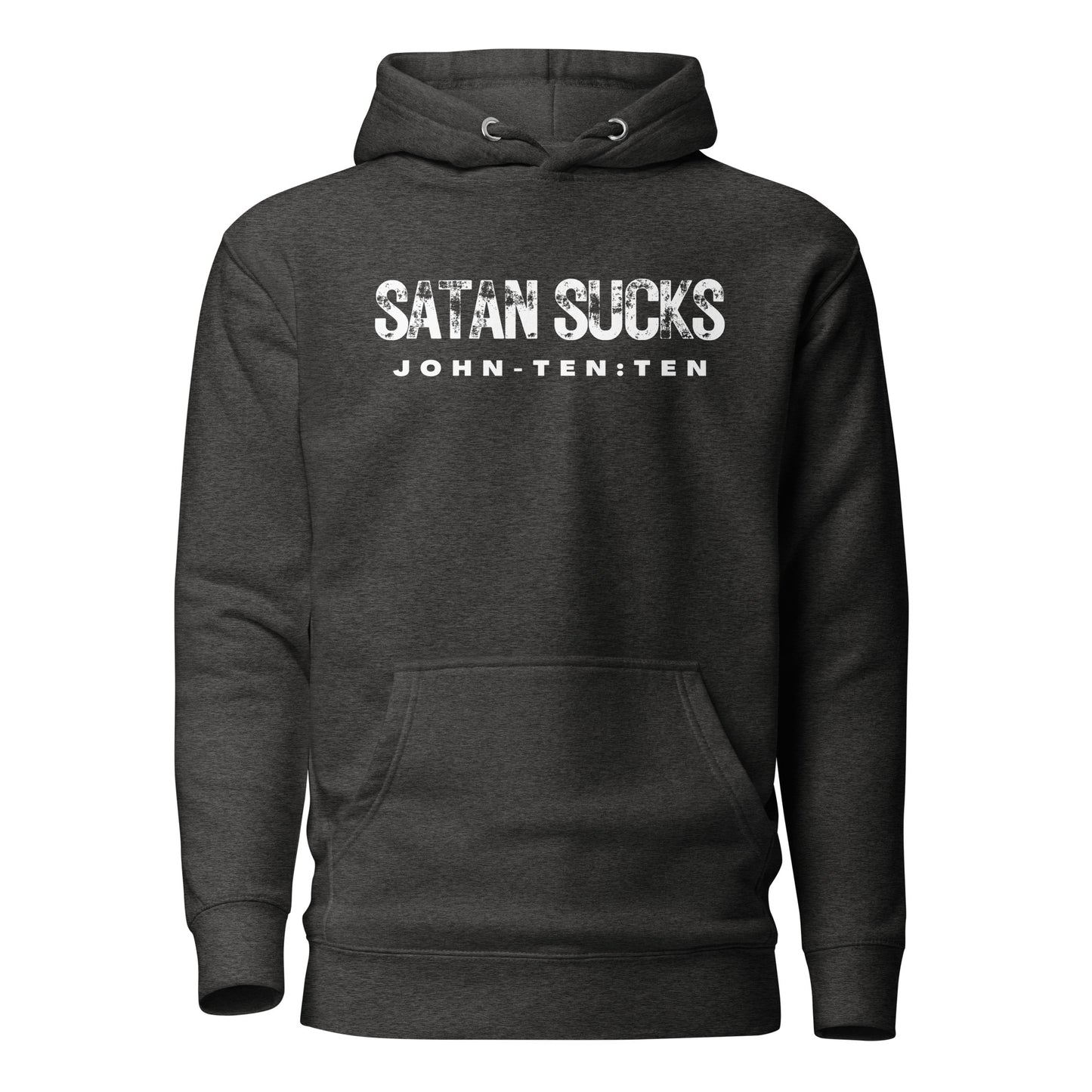 Satan Sucks hoodie sweatshirt charcoal heather