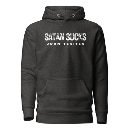 Satan Sucks hoodie sweatshirt charcoal heather