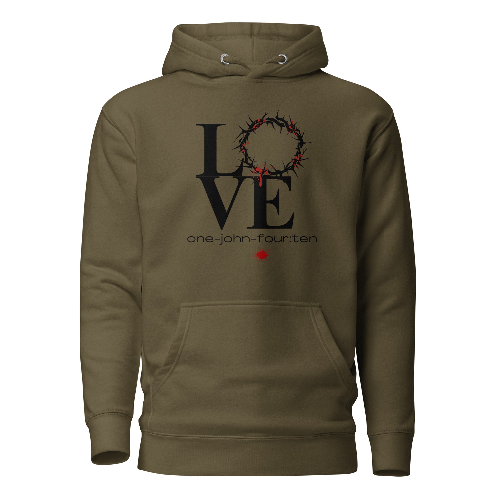This is Love hoodie sweatshirt military green