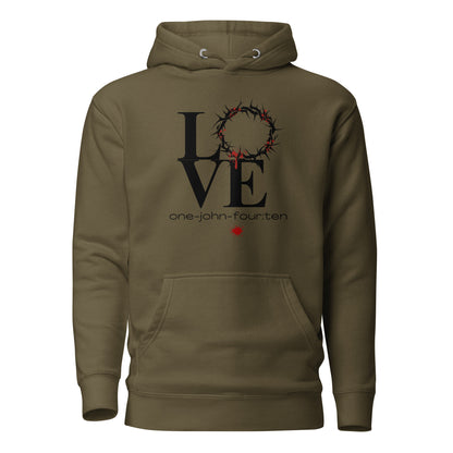 This is Love hoodie sweatshirt military green