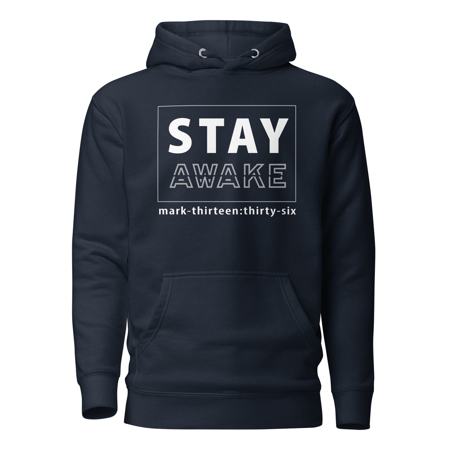 Stay Awake hoodie sweatshirt navy blue
