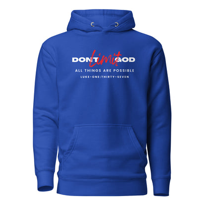 Don’t Limit God hoodie sweatshirt royal blue