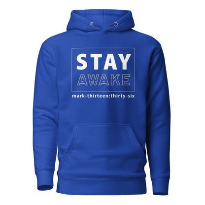 Stay Awake hoodie sweatshirt royal blue
