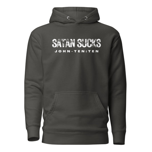 Satan Sucks hoodie sweatshirt vintage black