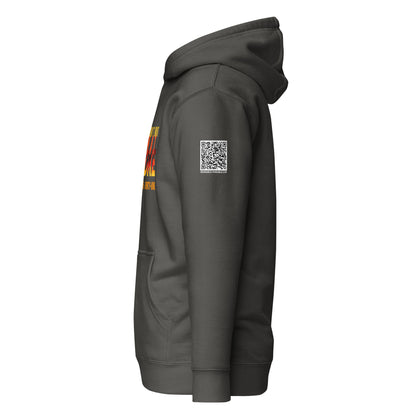 Vintage black sweatshirt hoodie with a QR code for 'You Don't Want That Smoke' 