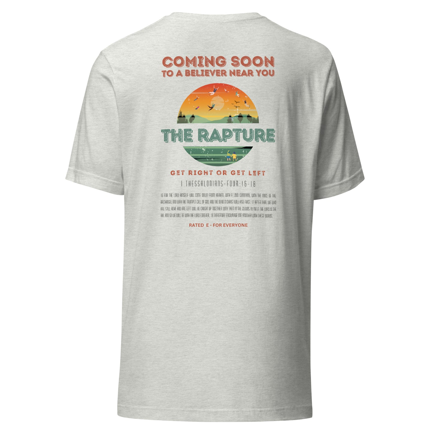 The Rapture t-shirt back ash gray