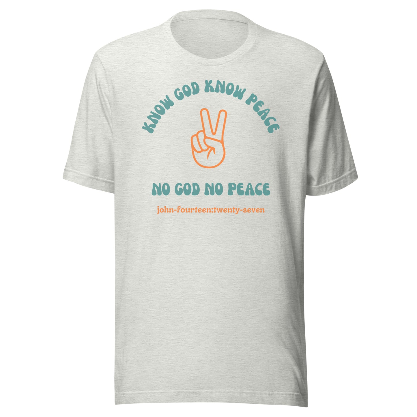 Know God Know Peace short sleeve t-shirt ash