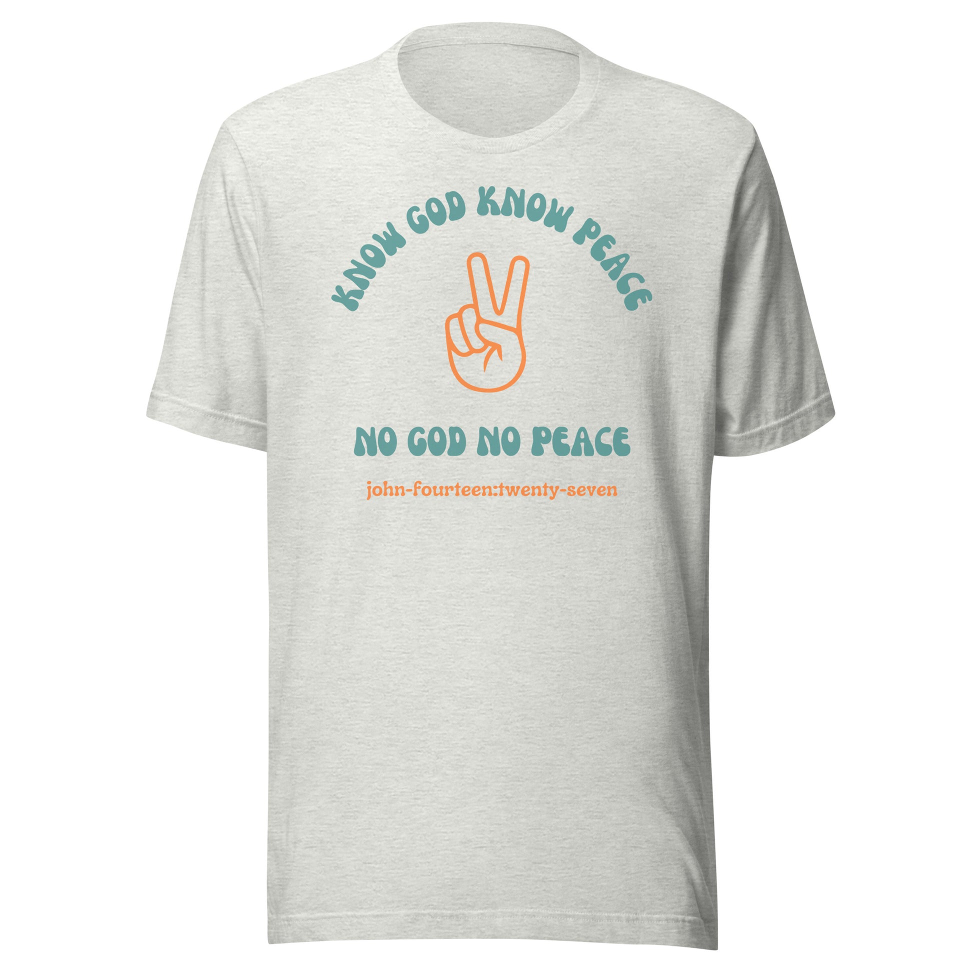 Know God Know Peace short sleeve t-shirt ash