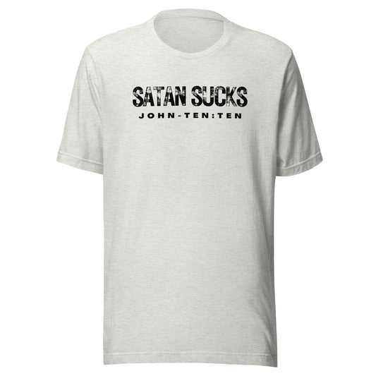 Satan Sucks short sleeve t-shirt ash