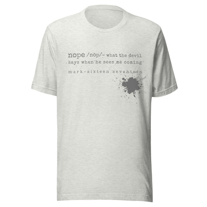 Nope t-shirt ash heather