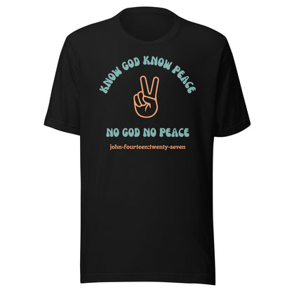 Know God Know Peace short sleeve t-shirt black