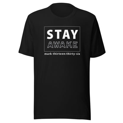 Stay Awake short sleeve t-shirt black
