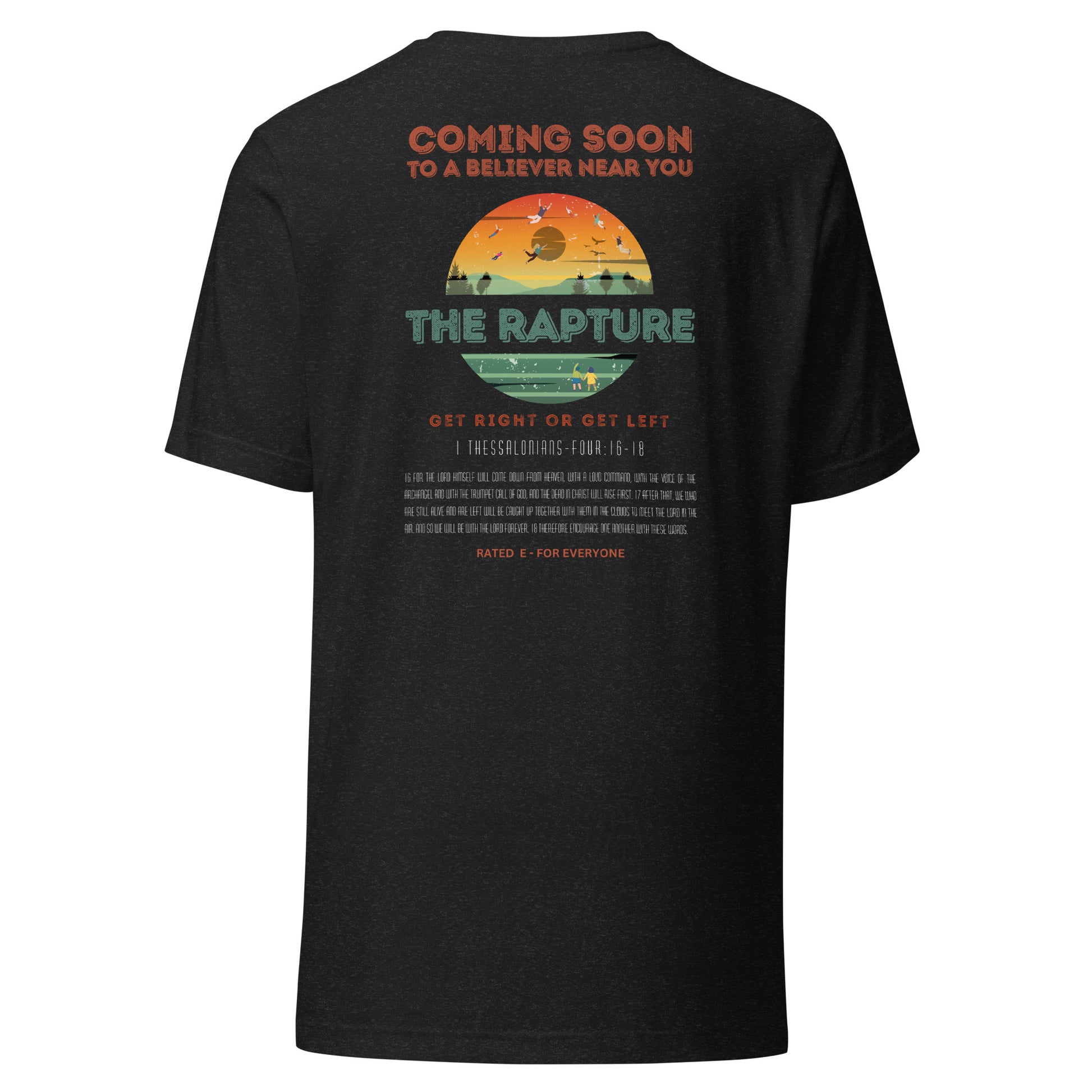 The Rapture t-shirt back black heather