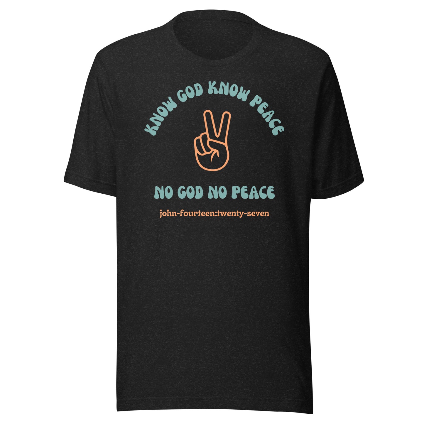 Know God Know Peace short sleeve t-shirt black heather