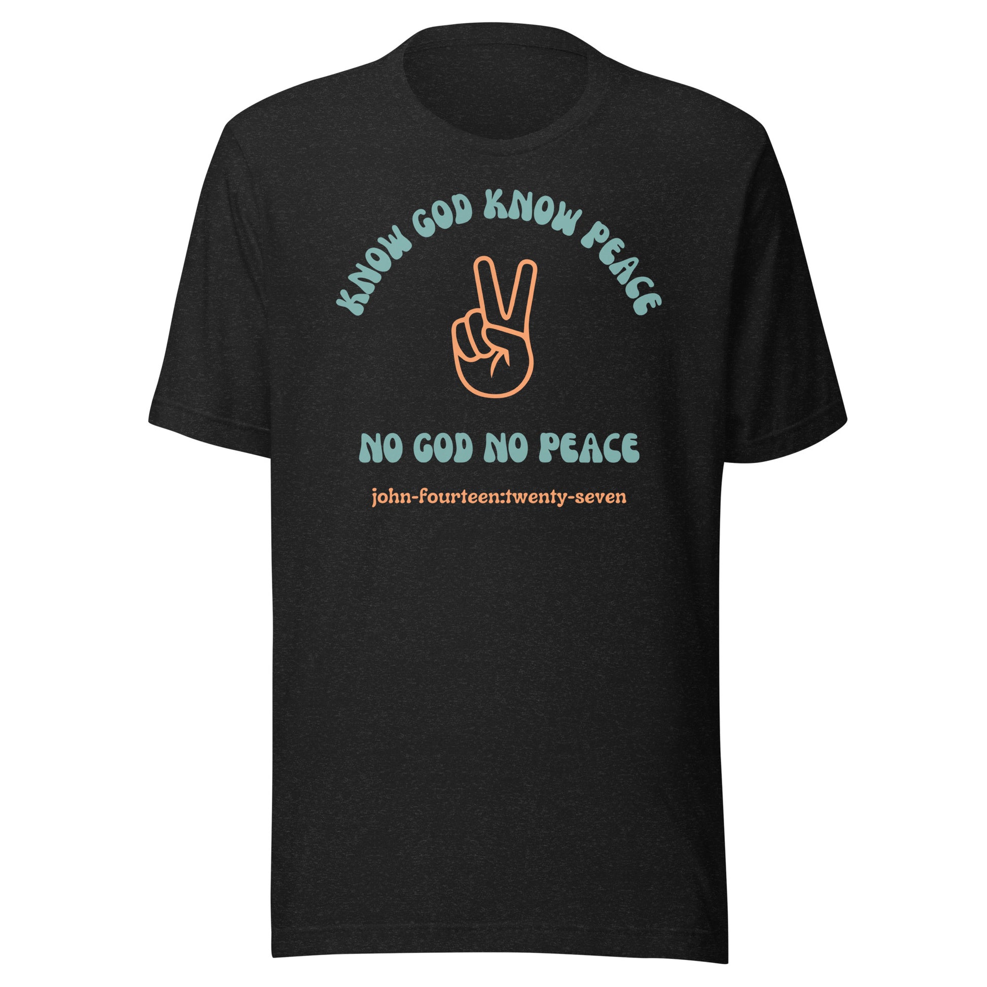 Know God Know Peace short sleeve t-shirt black heather