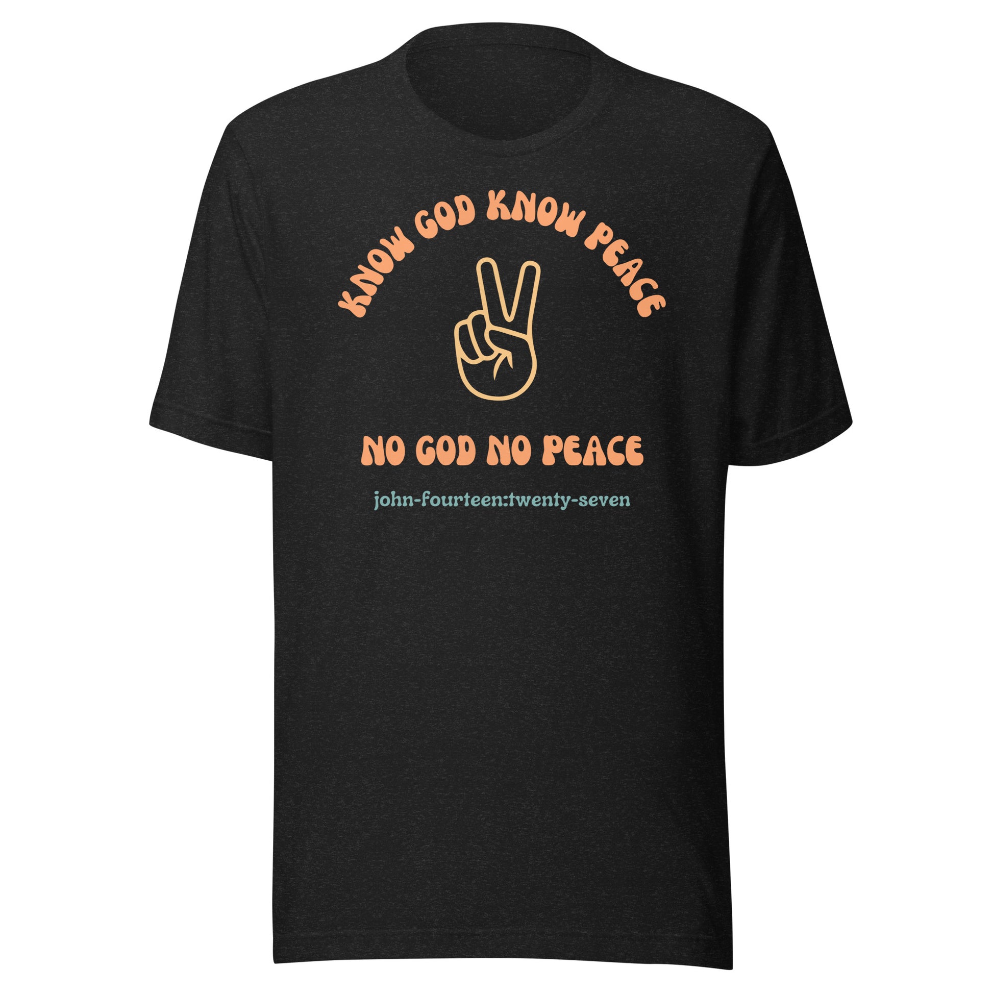 Know God Know Peace short sleeve t-shirt black heather