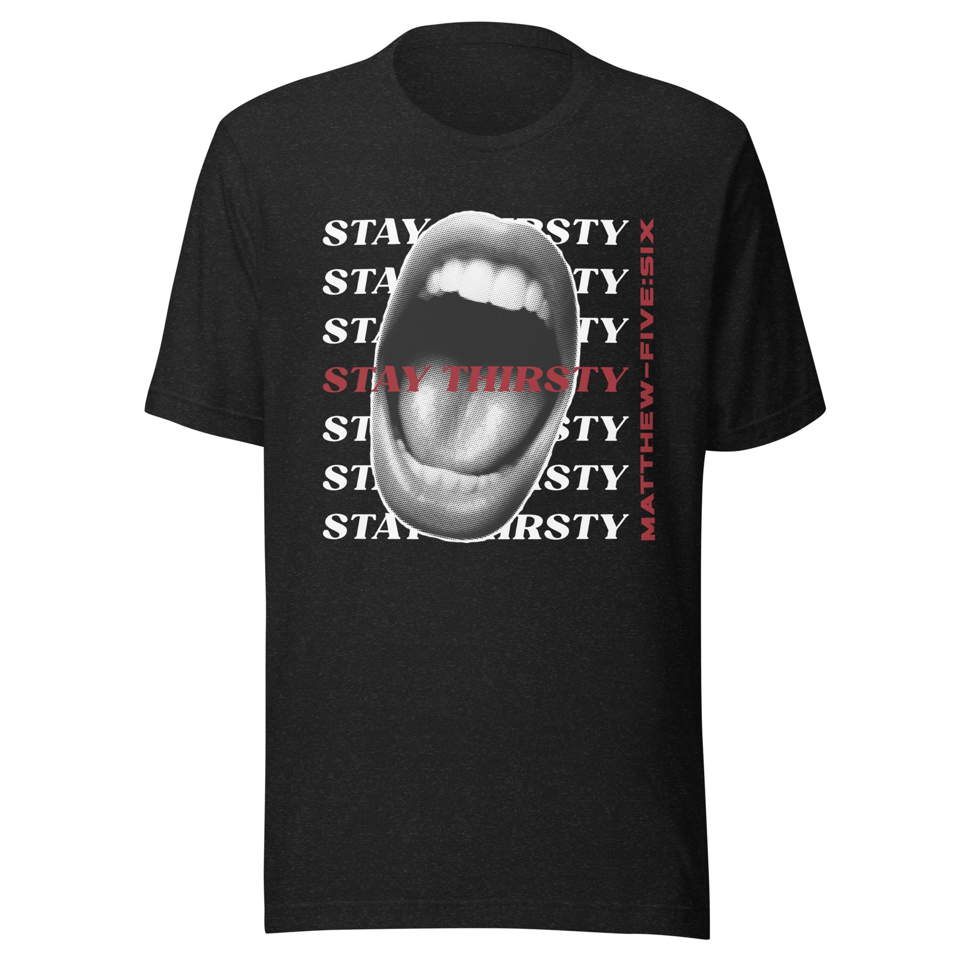 Thirsty t-shirt black heather