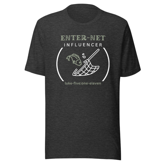 Enter-Net Influencer short sleeve t-shirt dark gray heather