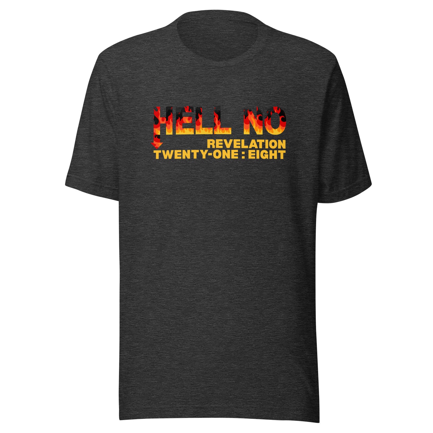 Hell No t-shirt dark gray heather