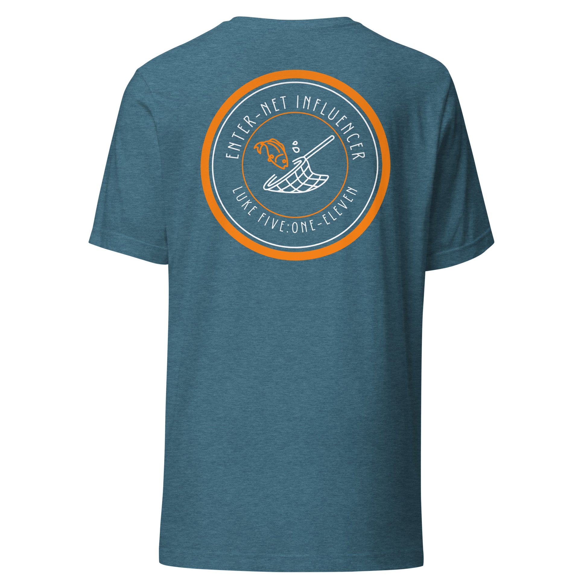 Enter-Net Influencer short sleeve t-shirt heather deep teal