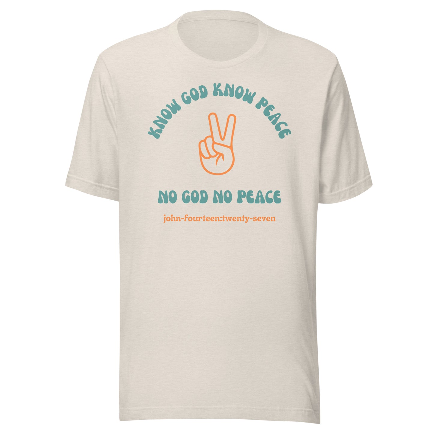 Know God Know Peace short sleeve t-shirt heather dust