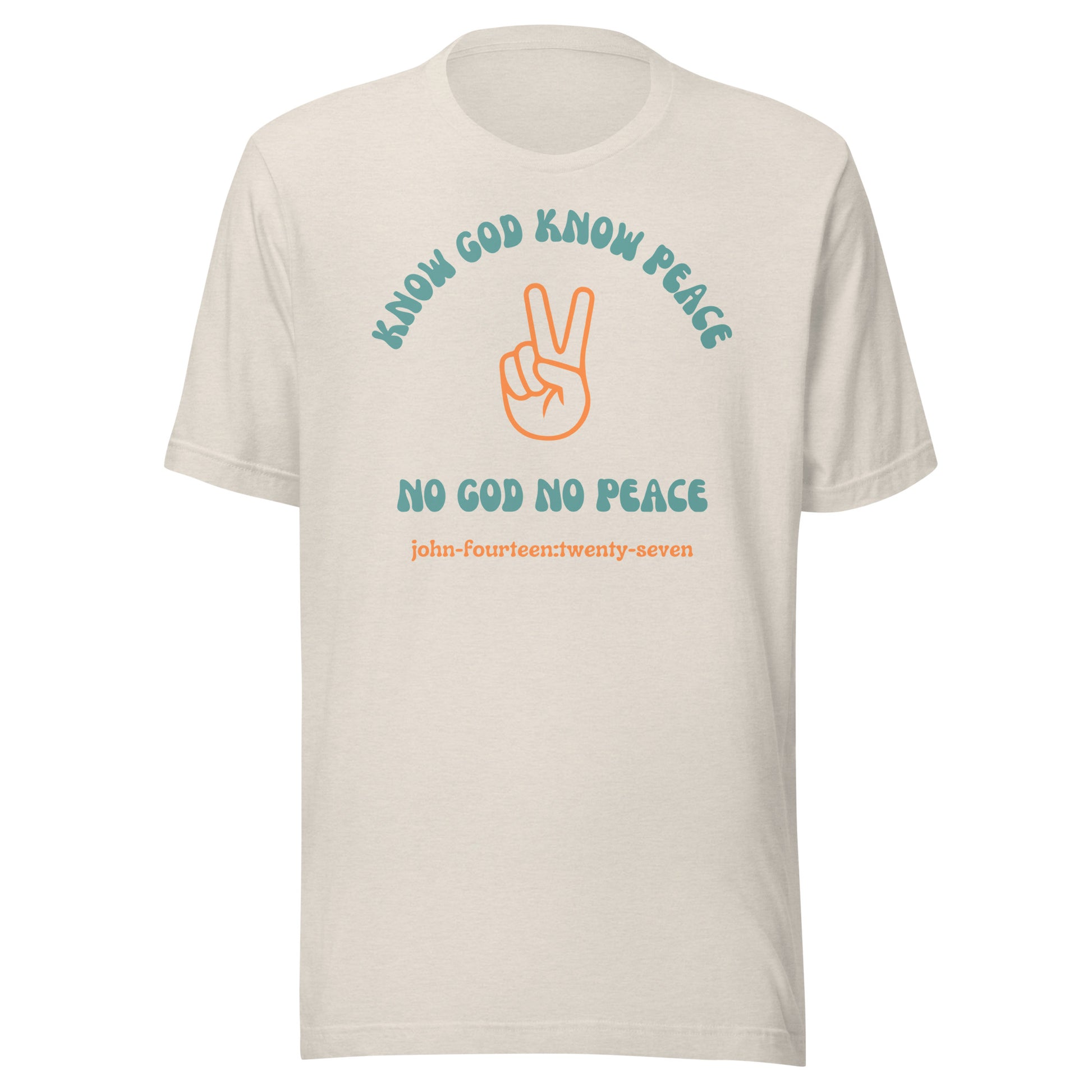 Know God Know Peace short sleeve t-shirt heather dust